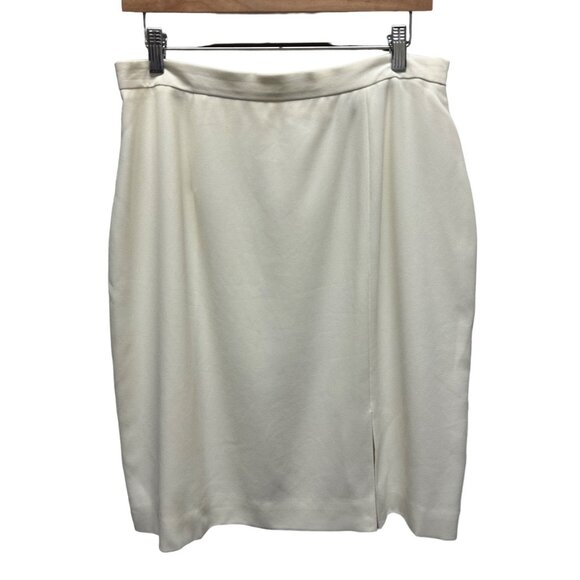 Valerie Stevens Evening Vintage 90's Ivory Pencil Skirt - Picture 2 of 6